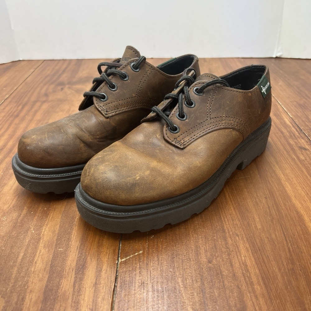 Vintage Eastland Sz 8 M Brown Leather Lace Up Plainview Oxford 90s Grunge